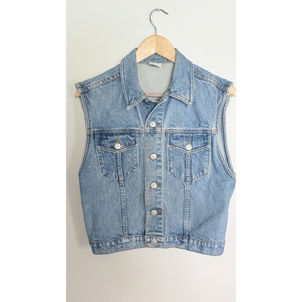 Vintage BONGO Jacket Denim Vest 80's 90s Excellent Condition Size S Blue